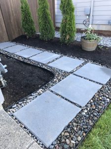 Paver installation at a Portland home