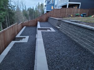 Hardscape steps built by Earthborn Landscape Services in Portland
